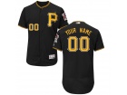 Men's Pittsburgh Pirates Majestic Alternate Black Flex Base Authentic Collection Custom Jersey