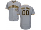 Men's Pittsburgh Pirates Majestic Road Gray Flex Base Authentic Collection Custom Jersey