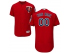 Men's Minnesota Twins Majestic Alternate Scarlet Flex Base Authentic Collection Custom Jersey