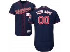 Men's Minnesota Twins Majestic Alternate Navy Flex Base Authentic Collection Custom Jersey