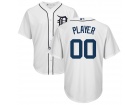 Men's Detroit Tigers Majestic White 2018 Home Cool Base Custom Jersey