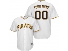 Men's Pittsburgh Pirates Majestic White Cool Base Custom Jersey