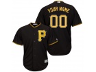 Men's Pittsburgh Pirates Majestic Black Cool Base Custom Jersey