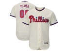 Men's Philadelphia Phillies Majestic Cream Alternate Authentic Collection Flex Base Custom Jersey