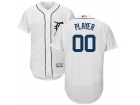 Men's Detroit Tigers Majestic White 2018 Home Flex Base Authentic Collection Custom Jersey