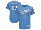 Men's Kansas City Royals Majestic Light Blue 50th Season Patch On-Field Flex Base Custom Jersey