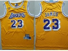 Los Angeles Lakers #23 LeBron James Yellow Throwback Jersey