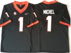 Georgia Bulldogs #1 Sony Michel Black Limited Jerseys