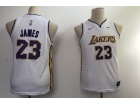 Nike Youth Los Angeles Lakers #23 LeBron James White Jersey