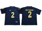 Michigan Wolverines #2 Shea Patterson Navy Blue Vapor College Football Jersey