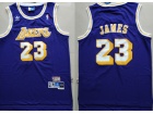 Los Angeles Lakers #23 LeBron James Purple Throwback Jersey