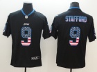 Detroit Lions #9 Matthew Stafford Black USA Flag Vapor Limited Jersey