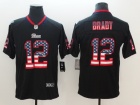 New England Patriots #12 Tom Brady Black USA Flag Vapor Limited Jersey