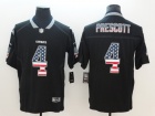 Dallas Cowboys #4 Dak Prescott Black USA Flag Vapor Limited Jersey