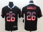 New York Giants #26 Saquon Barkley Black USA Flag Vapor Limited Jersey