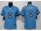 Womens Tennessee Titans #8 Marcus Mariota Baby Blue Vapor Limited Jersey