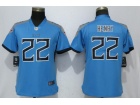 Womens Tennessee Titans #22 Derrick Henry Baby Blue Vapor Limited Jersey