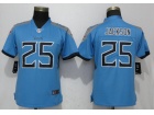 Womens Tennessee Titans #25 Adoree Jackson Baby Blue Vapor Limited Jersey