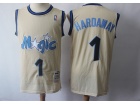 Orlando Magic #1 Penny Hardaway Cream Throwback Jersey