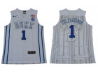 Duke Blue Devils #1 Zion Williamson White College Basketball Jersey