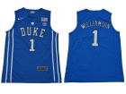 Duke Blue Devils #1 Zion Williamson Blue College Basketball Jersey