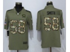 Chicago Bears #58 Roquan Smith Olive Camo Salute to Service Limited Jersey