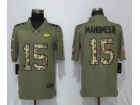 Kansas City Chiefs #15 Mahomes II Olive Camo Salute to Service Limited Jersey