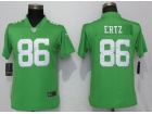 Women Philadelphia Eagles #86 Zach Ertz Apple Green Vapor Untouchable Limited Jersey