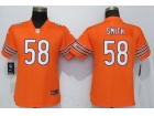 Women Chicago Bears #58 Roquan Smith Orange Vapor Untouchable Limited Jersey