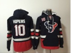 Houston Texans #10 DeAndre Hopkins  Black Pullover Football Hoodies