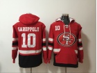 San Francisco 49ers #10 Jimmy Garoppolo  Red Pullover Football Hoodies