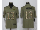 Miami Dolphins #13 Dan Marino Olive Camo Salute to Servie Limited Jersey