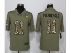 Arizona Cardinals #11 Larry Fitzgerald Olive Camo Salute to Servie Limited Jersey