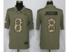 Baltimore Ravens #8 Lamar Jackson Olive Camo Salute To Service Limited Jersey