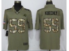 Carolina Panthers #59 Luke Kuechly Olive Camo Salute To Service Limited Jersey