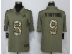 Detroit Lions #9 Matthew Stafford Olive Camo Salute To Service Limited Jersey