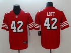 San Francisco 49ers #42 Ronnie Lott Red 2018 Vapor Untouchable Limited Jersey