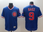 Chicago Cubs #9 Javier Baez Blue Pullover Flexbase Jersey