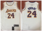 Nike Los Angeles Lakers #24 Kobe Bryant White New Style Basketball Jersey