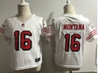 San Francisco 49ers #16 Joe Montana White Color Rush Limited Football Toddler Jersey