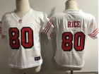 San Francisco 49ers #80 Jerry Rice White Color Rush Limited Football Toddler Jersey