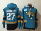 Jacksonville Jaguars #27 Leonard Fournette Green Pullover Pocket Hoodies