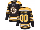 Men's Boston Bruins Adidas Black Any Name Any Number Stitched Custom Hockey Jersey