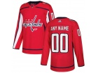 Men's Washington Capitals Adidas Red Any Name Any Number Stitched Custom Hockey Jersey