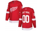 Men's Detroit Red Wings Adidas Red Any Name Number Stitched Custom Hockey Jersey