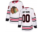 Men's Chicago Blackhawks Adidas White Any Name Number Stitched Custom Hockey Jersey