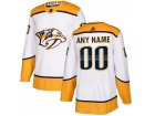 Men's Nashville Predators Adidas White Any Name Number Stitched Custom Hockey Jersey