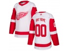 Men's Detroit Red Wings Adidas White Any Name Number Stitched Custom Hockey Jersey