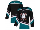 Men's Anaheim Ducks Adidas Black/Teal Any Name Number Stitched Custom Hockey Jersey