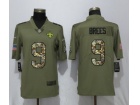 New Orleans Saints #9 Drew Brees Olive/Camo Salute to Service Limited Jersey